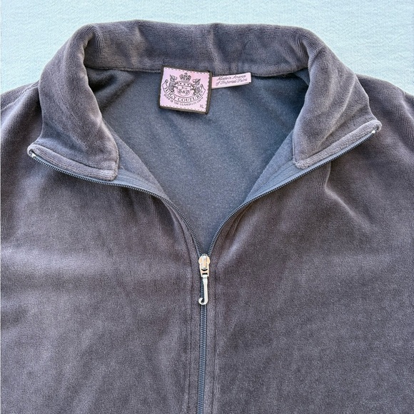 Juicy Couture Terrycloth Vintage Y2K Juice Couture Terry Collared zip up Sweater - Picture 5 of 11